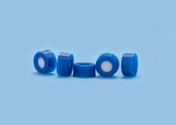 Chapeaux pharmaceutiques en plastique de fiole de CLHP de l'injection bleue PTFE