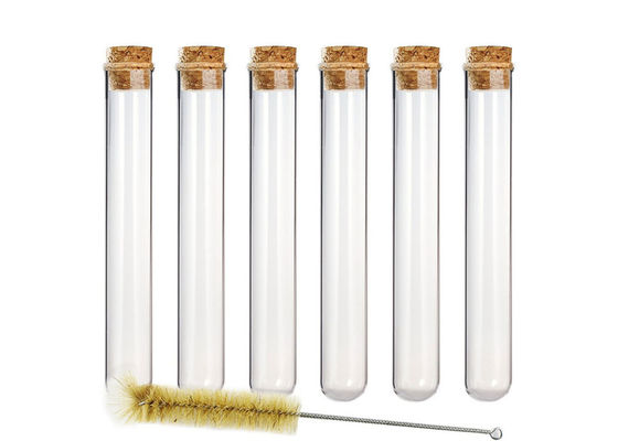Tube de verre du Borosilicate 12mm de Tranparant de chapeau en plastique bas