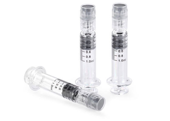 Huile remplissant la seringue en verre d'oreille de serrure du plongeur 50ml Luer en métal