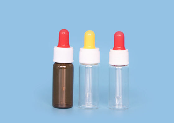 Bouteilles pharmaceutiques de compte-gouttes d'oeil 5ml de place plate élaborée