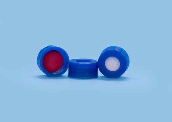 Chapeaux pharmaceutiques en plastique de fiole de CLHP de l'injection bleue PTFE