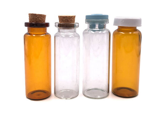Bouteille en verre serrée de Borosilicate du bouchon en caoutchouc H39 OD18
