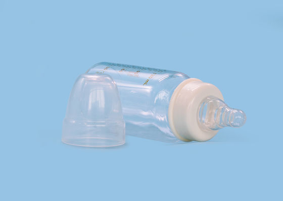 Biberon sans couleur recyclable en verre de Borosilicate de LFGB
